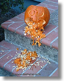 halloween, homes, personal, pumpkins, vertical, vomit, photograph