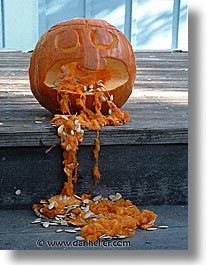 halloween, homes, personal, pumpkins, vertical, vomit, photograph