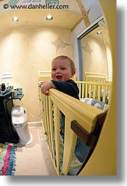 apr, babies, boys, crib, fisheye lens, infant, jacks, standing, vertical, photograph