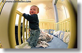 apr, babies, bars, boys, crib, fisheye lens, horizontal, infant, jacks, photograph