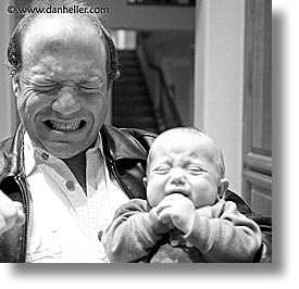 babies, black and white, boys, fathers, infant, jacks, square format, photograph