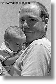 babies, black and white, boys, fathers, infant, jacks, september, vertical, photograph