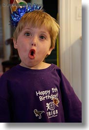 fifth birthday party, jacks, purple, shirts, vertical, photograph