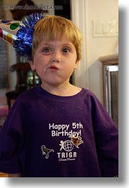 fifth birthday party, jacks, purple, shirts, vertical, photograph