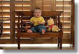 babies, benches, boys, horizontal, infant, jacks, may, pooh, photograph