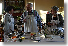 apron, clothes, cooks, diane, foods, horizontal, jerry, laura, men, people, personal, senior citizen, photograph