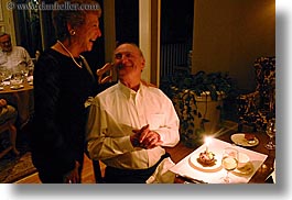 birthday, candles, cooks, couples, foods, horizontal, larry, men, mothers, people, personal, senior citizen, slow exposure, photograph