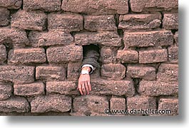 arms, bricks, horizontal, personal, self-portrait, walls, photograph